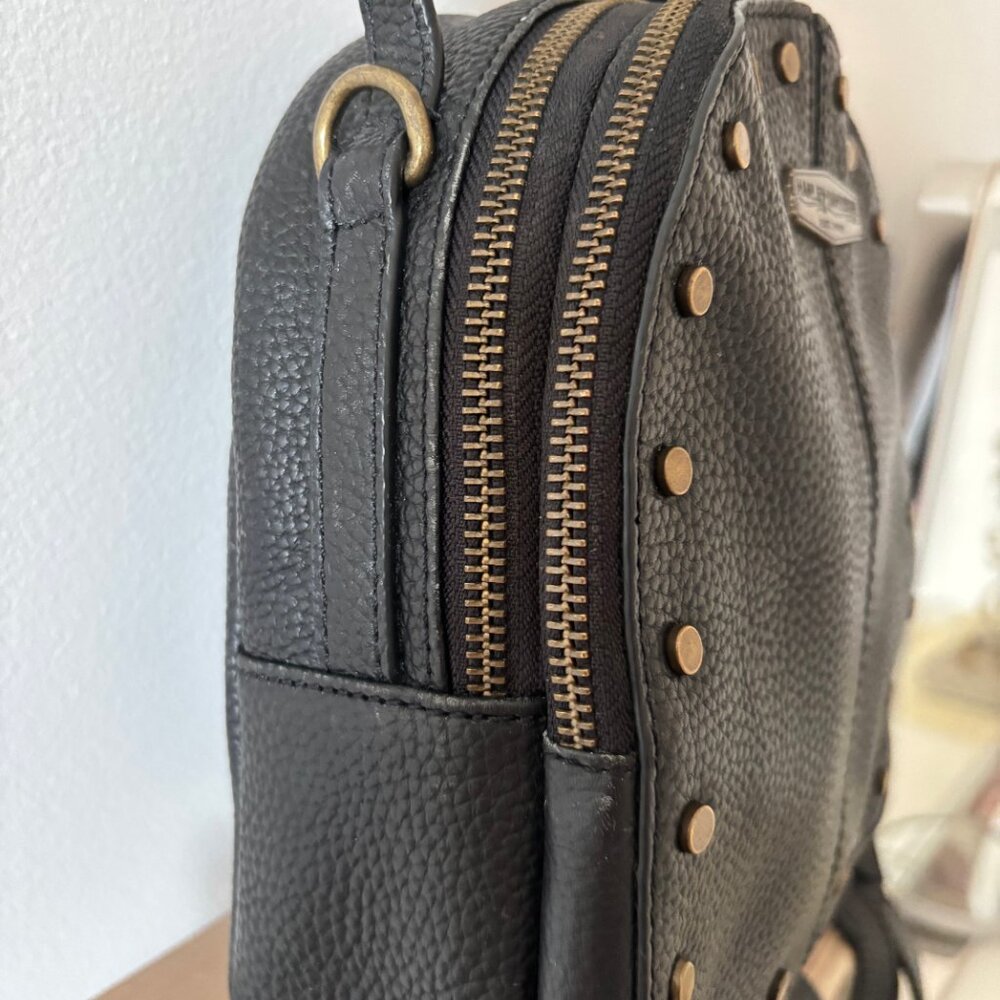 Harley-Davidson Black Backpack with Gold Studs - Picture 5 of 9